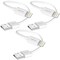 Overtime iOS Compatible Lightning Charger Set of 3, 1ft iPhone Charger Cable, USB to Lightning Cable, White OTDCIP1WHX3 - alternate 1